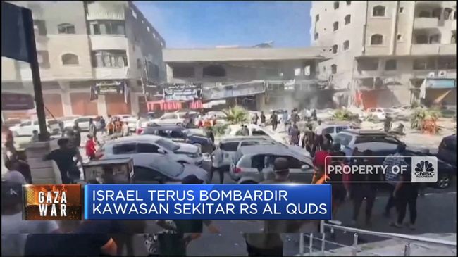 Israel Terus Melakukan Serangan Udara di Sekitar RS Al Quds