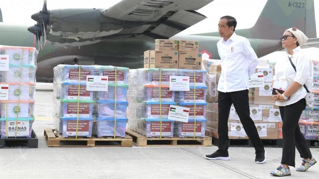 Presiden Jokowi Mengirim Bantuan Seberat 51,5 Ton ke Palestina