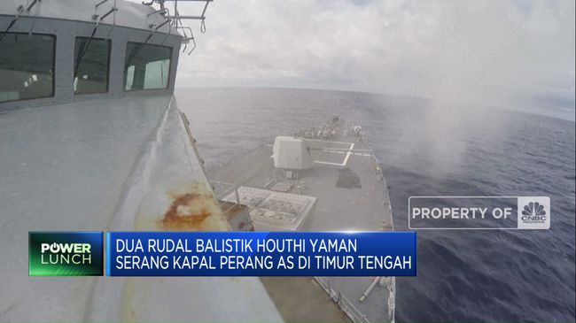 Rudal Balistik dari Kelompok Houthi Yaman Menyerang Kapal Perang Amerika Serikat di Timur Tengah