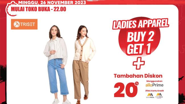 Promosi Besar-besaran: Diskon Besar untuk Baju Bermerek Khusus Wanita di Transmart