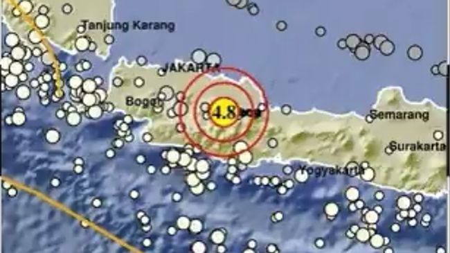 Gempa dengan Kekuatan 4,8 Magnitudo Guncang Sumedang pada Malam Tahun Baru