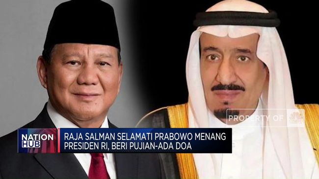 Raja Salman Memuji Prabowo atas Kemenangan sebagai Presiden RI dan Memberikan Doa