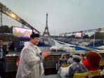 Hadiri Opening Ceremony Olimpiade Paris 2024, Prabowo Subianto Lambaikan Tangan dan Beri Semangat Kontingen Indonesia