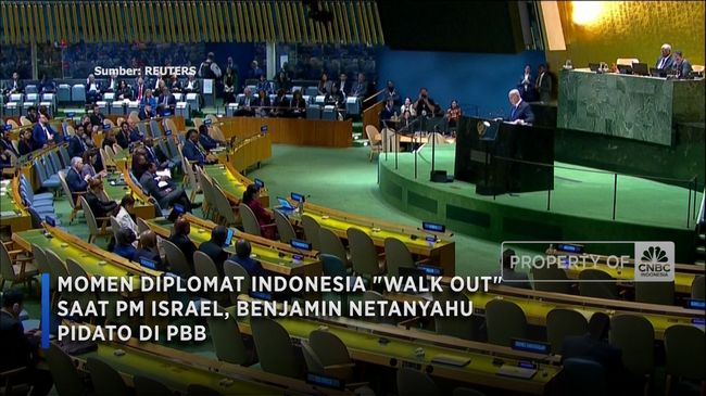 Diplomat Indonesia Meninggalkan Saat Netanyahu Berbicara di PBB